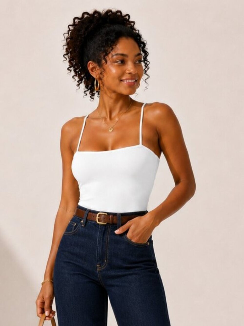 Wild Fable Cotton Square Neck Spaghetti Strap Bodysuit NWT Style 331006149